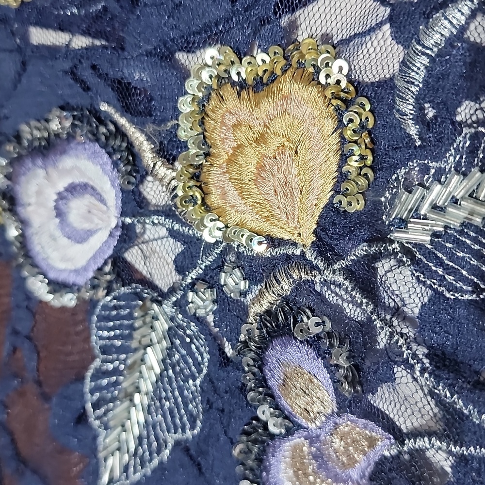 *Frock and Frill Embroidered Sequins Lace Maxi Boho Dress 8 - Picture 11 of 12